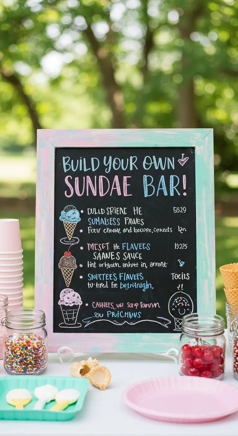A colorful chalkboard menu for a